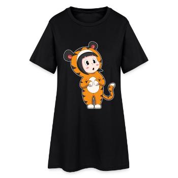 Tiger Girl Costume - Robe T-shirt Femme - noir - Devant