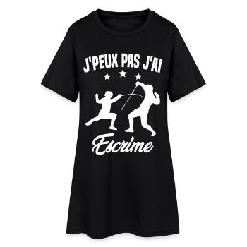 Je Peux Pas J'ai Escrime - Robe T-shirt Femme - noir - Devant