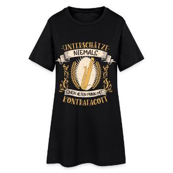 Kontrafargott Musiker Instrument Musik Geschenk - Frauen T-Shirt-Kleid - Schwarz - Vorne