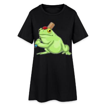 Grenouille Grillon Chauve-souris de cricket - Robe T-shirt Femme - noir - Devant