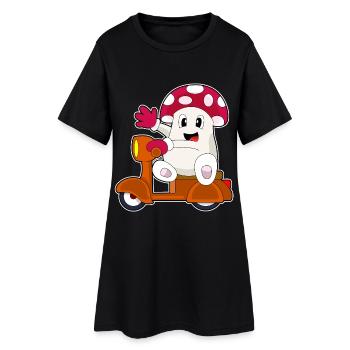 Trottinette Pilz - Robe T-shirt Femme - noir - Devant