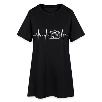 Photographe Heart Line - Robe T-shirt Femme - noir - Devant