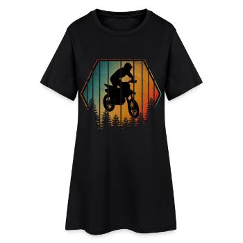 VINTAGE MOTOCROSS - Women’s T-Shirt Dress - black - Front
