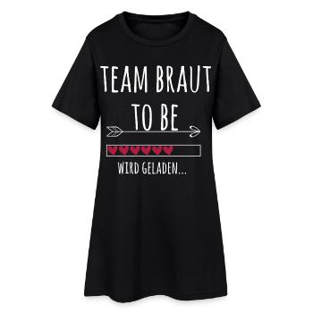 Team Braut Junggesellenabschied Hochzeit Geschenk - Frauen T-Shirt-Kleid - Schwarz - Vorne