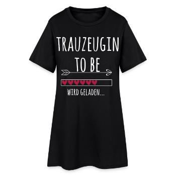 Trauzeugin Junggesellenabschied Hochzeit Geschenk - Frauen T-Shirt-Kleid - Schwarz - Vorne