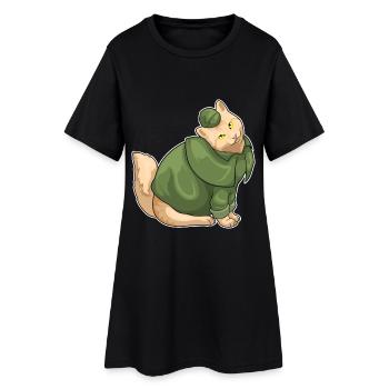 Détective de chat - Robe T-shirt Femme - noir - Devant