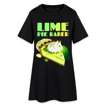 Limettenkuchenbäcker - Key Lime Pie Baker - Frauen T-Shirt-Kleid - Schwarz - Vorne