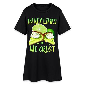 Limettenkuchen Liebhaber und Bäcker - Frauen T-Shirt-Kleid - Schwarz - Vorne