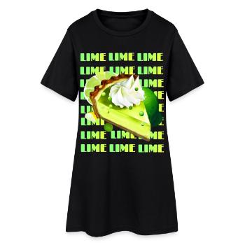 Tarte au citron vert clé - Robe T-shirt Femme - noir - Devant