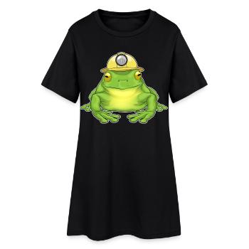 Mineurs miniers de grenouilles - Robe T-shirt Femme - noir - Devant