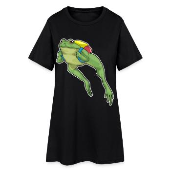 Frog Hiker Backpack Hiking - Women’s T-Shirt Dress - black - Front