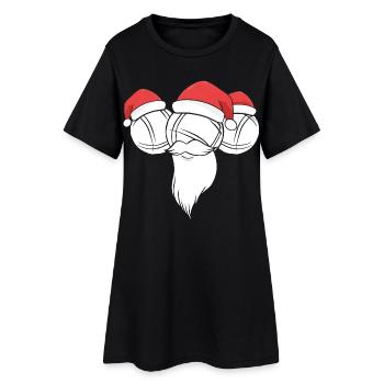 Boule Santa Tenue de pétanque pour Bouler pour boules - Robe T-shirt Femme - noir - Devant