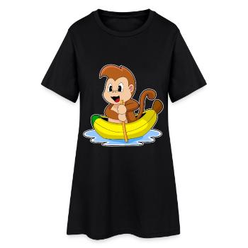 Petit bateau Singe - Robe T-shirt Femme - noir - Devant