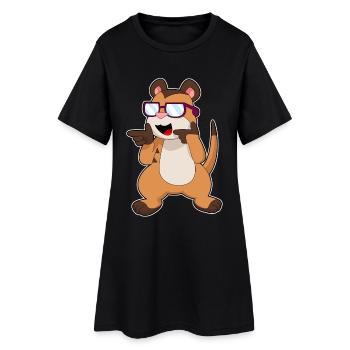 Meerkat Sunglasses - Women’s T-Shirt Dress - black - Front