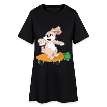 Bunny Skater Skateboard - Robe T-shirt Femme - noir - Devant