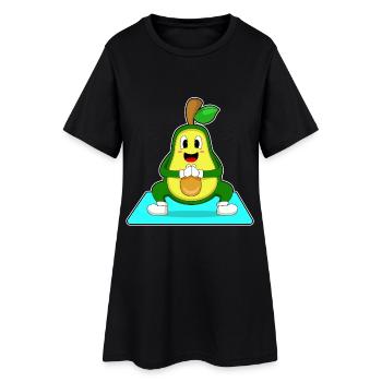 Avocado Yoga Gymnastique - Robe T-shirt Femme - noir - Devant
