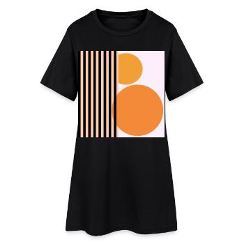 Géométrie Art abstrait - Robe T-shirt Femme - noir - Devant