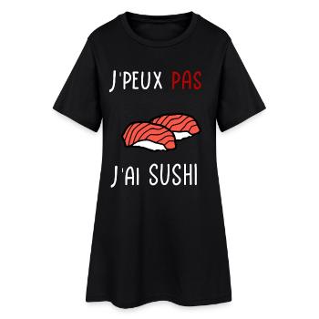 J'peux pas j'ai Sushi - Robe T-shirt Femme - noir - Devant