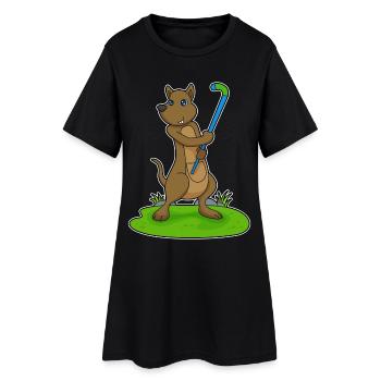 Kangaroo Hockey sur gazon Stick - Robe T-shirt Femme - noir - Devant
