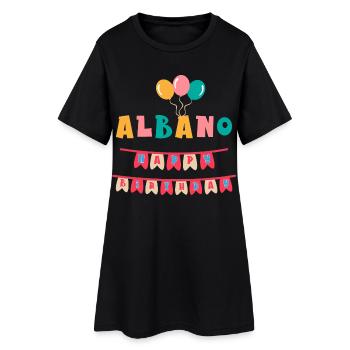 T-shirt Albano joyeux anniversaire joyeux anniversaire - Robe T-shirt Femme - noir - Devant