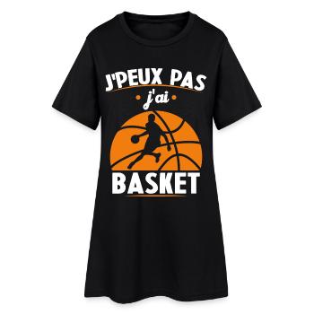 Je Peux Pas J ai Basket Cadeau Joueur De Basket - Robe T-shirt Femme - noir - Devant