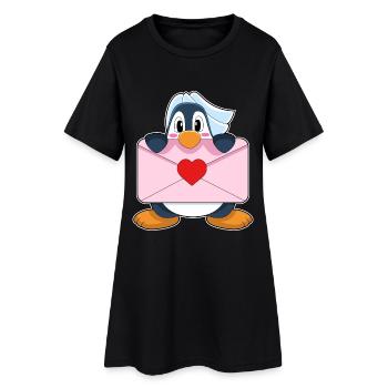 Mariage Penguin Bride Letter - Robe T-shirt Femme - noir - Devant