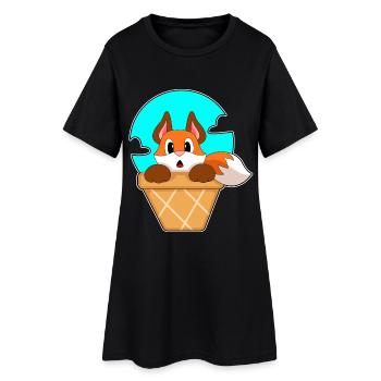 Fuchs Ice Cone - Women’s T-Shirt Dress - black - Front