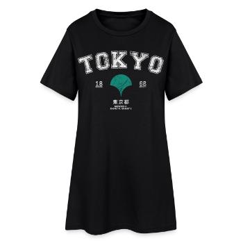 Tokyo City Japon - Robe T-shirt Femme - noir - Devant