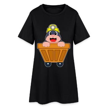 Mole Miner Mining Helmet Mining - Women’s T-Shirt Dress - black - Front