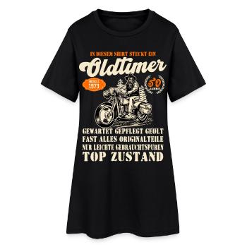 51. Geburtstag Oldtimer Modell Motorrad 1973 - Frauen T-Shirt-Kleid - Schwarz - Vorne