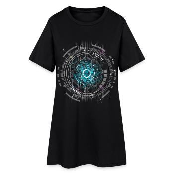 ordinateur Espace cpu pc Nerd Circuit imprimé Board Warp geek ai ki - Robe T-shirt Femme - noir - Devant
