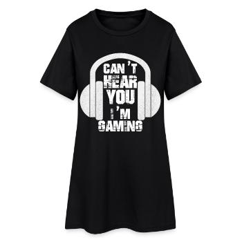 Je ne peux pas t’entendre I m Gaming Video Gamer Headset - Robe T-shirt Femme - noir - Devant