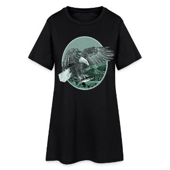 Eagle Eagle Motif Pygargue à tête blanche Chasse à la pêche - Robe T-shirt Femme - noir - Devant