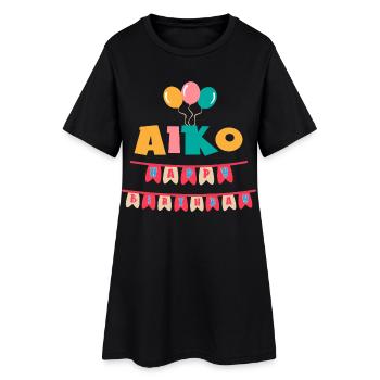 Aiko t-shirt joyeux anniversaire joyeux anniversaire - Robe T-shirt Femme - noir - Devant