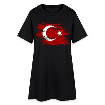 Dinde utilisée - Robe T-shirt Femme - noir - Devant