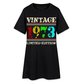 1973 Anniversaire Retro Vintage né en 1973 - Robe T-shirt Femme - noir - Devant