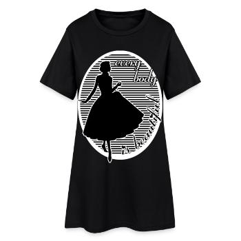 Chaque corps est belle beauté femme beauté - Robe T-shirt Femme - noir - Devant