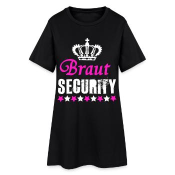 Braut Security - Funny JGA Shirt - Junggesellinnen - Frauen T-Shirt-Kleid - Schwarz - Vorne