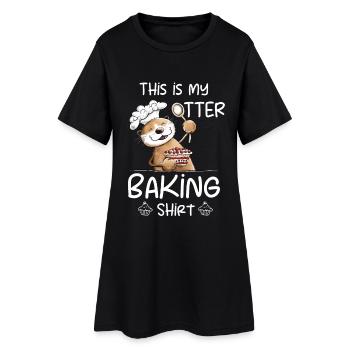 My Otter Baking Shirt Baker Baker Baking Saying - Women’s T-Shirt Dress - black - Front