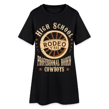 High School Rodeo - Frauen T-Shirt-Kleid - Schwarz - Vorne
