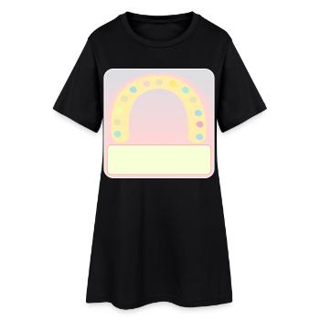 Arc d’insigne nominatif - Robe T-shirt Femme - noir - Devant