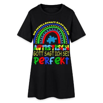 Autistique - Robe T-shirt Femme - noir - Devant