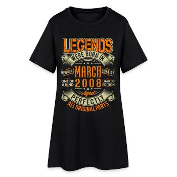 2008 Mars Anniversaire Légende - Robe T-shirt Femme - noir - Devant