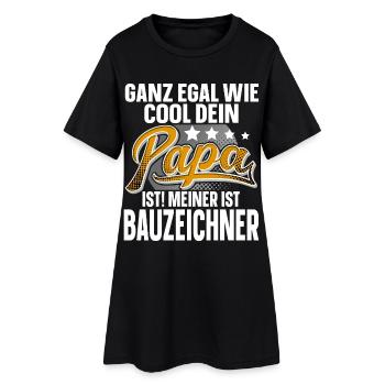 Bauzeichner Papa Vater Vatertag Cooler Papa - Frauen T-Shirt-Kleid - Schwarz - Vorne