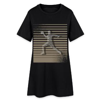 Handball Handballeur - Robe T-shirt Femme - noir - Devant