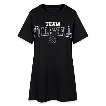 Équipe de volleyball - Robe T-shirt Femme - noir - Devant