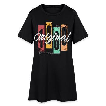 1960 Vintage Retro Anniversaire - Robe T-shirt Femme - noir - Devant