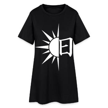 Le mot soleil en japonais (blanc) - Robe T-shirt Femme - noir - Devant