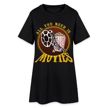 Fan de films - Robe T-shirt Femme - noir - Devant