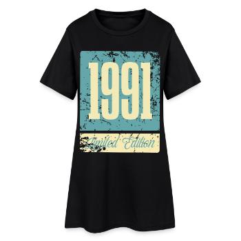 1991 Anniversaire de naissance Année de naissance - Robe T-shirt Femme - noir - Devant